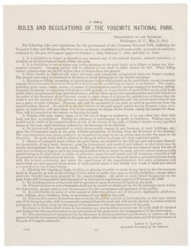 Regulations for Yosemite, 1914