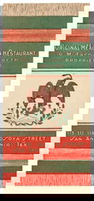 Menu from 1st Tex-Mex restaurant in U.S.