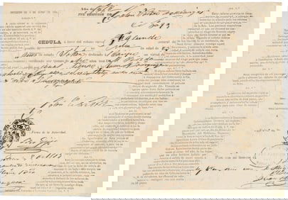 ID for Chinese indentured laborer in Cuba, 1862
