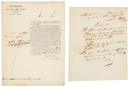 Final stage of slavery in Cuba, 1874 document