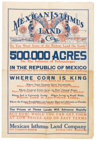 Promotional for land speculation in Mexico, 1911