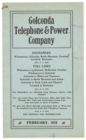 Rural Nevada telephone directory