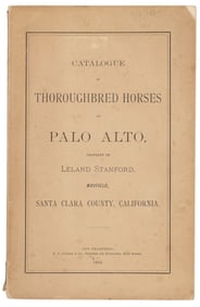Rare catalogue of Leland Stanford's horses, 1882