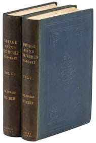 Belcher's Voyage Round the World 1843 w/ folding maps