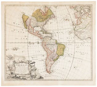 Homann map of the Americas 1746
