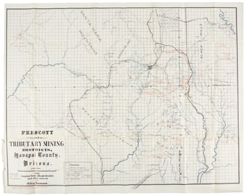 Map of mining districts in AZ, 1895