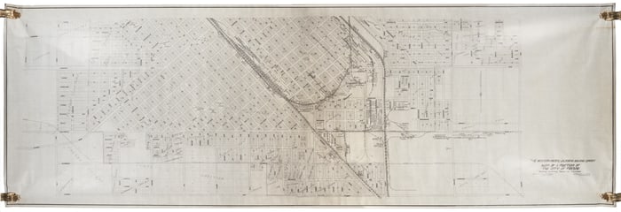 Large-scale MS. cadastral map of Fresno, Cal. 1928