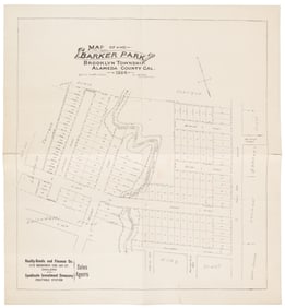 Land for sale in Brooklyn Township, now Oakland Cal.