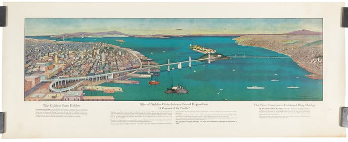 Bird's-eye view of 1939 Golden Gate Exposition