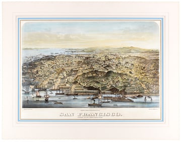 Color view of San Francisco after G.T. Brown 1877 original