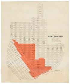 Post-quake S.F. showing burnt portion