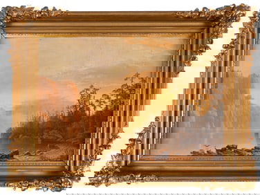 Prang chromo of Bierstadt California scene 1868