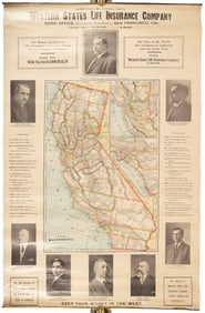 California wall map from life insurance co.