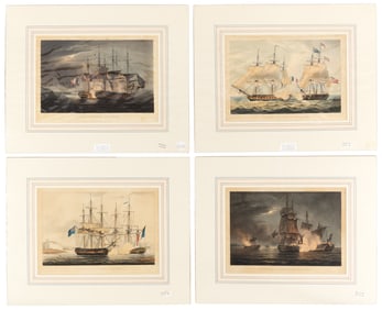 34 aquatints from Jenkin's Naval Achievements