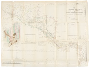 Wyld map of Central America & isthmus crossing 1850