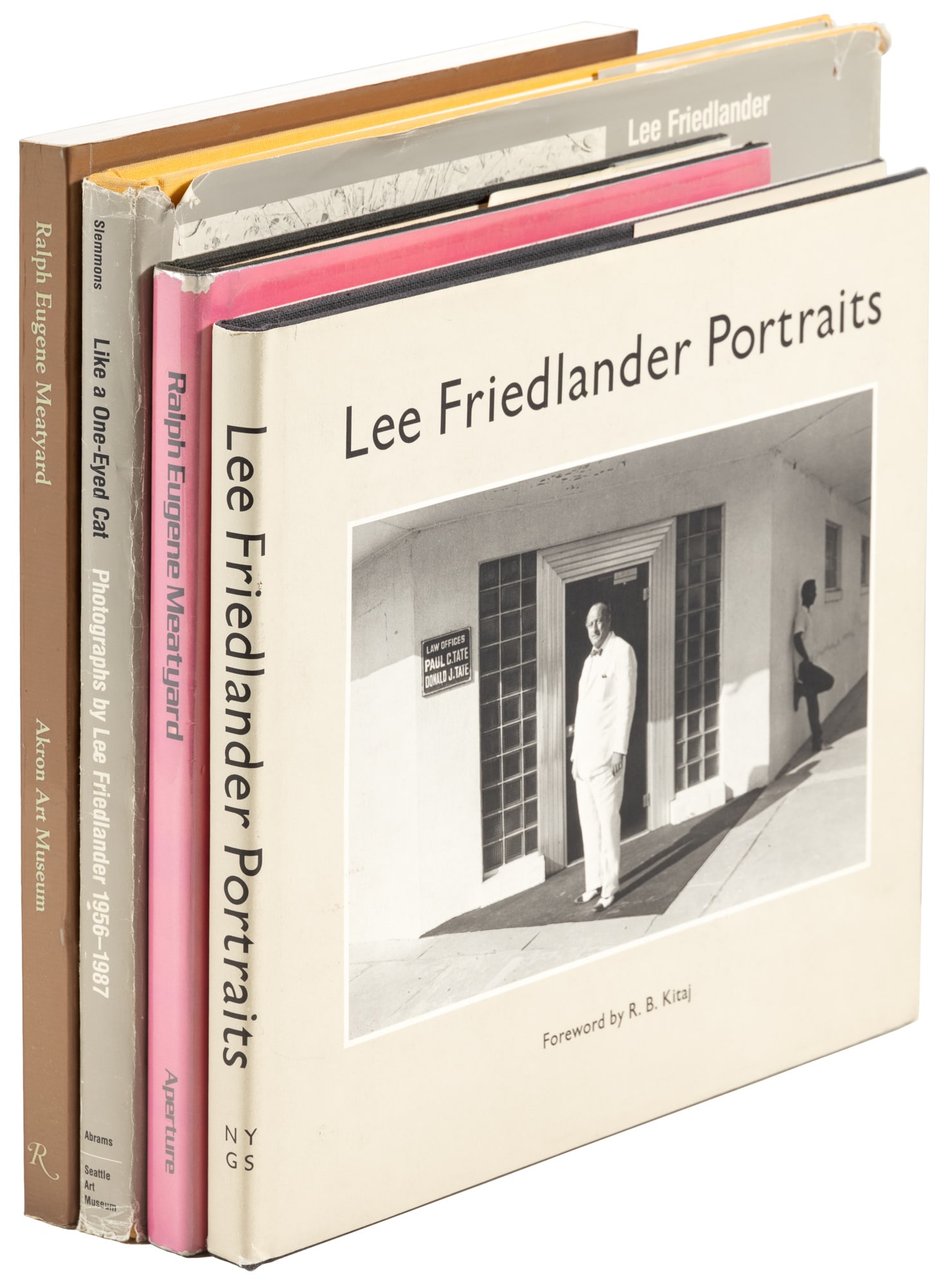 Two by Meatyard, two by Friedlander: Heading: Author: Title: Two by Meatyard, two by Friedlander Place Published: Various places Publisher: Date Published: Various dates Description: 4 volumes. Each illustrated throu