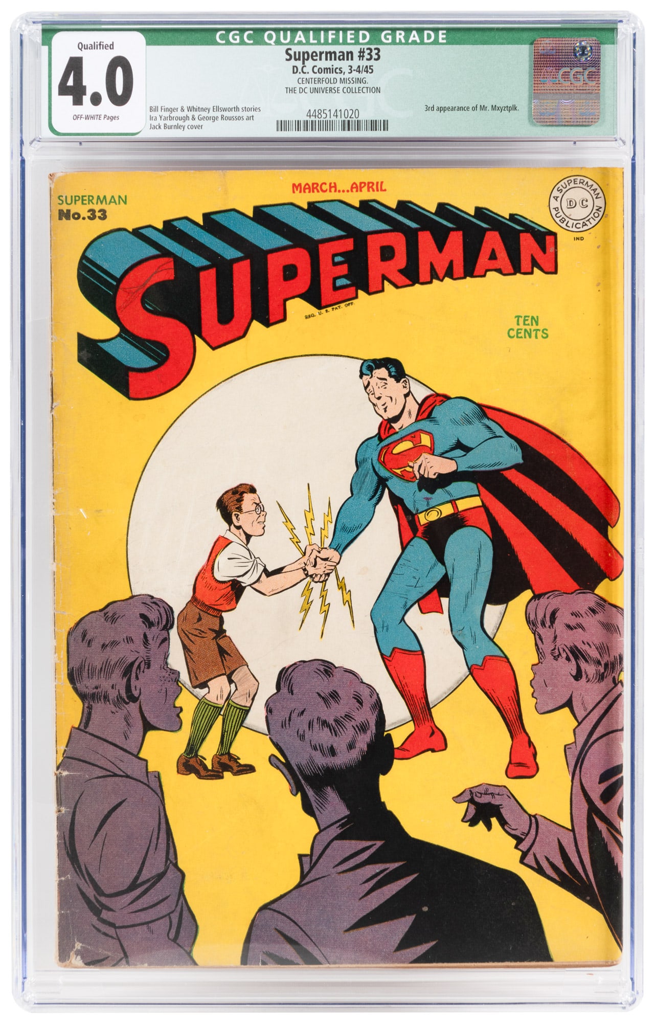 SUPERMAN #33 * CGC 4.0 * The Might of Mxyztplk (1 of 2)