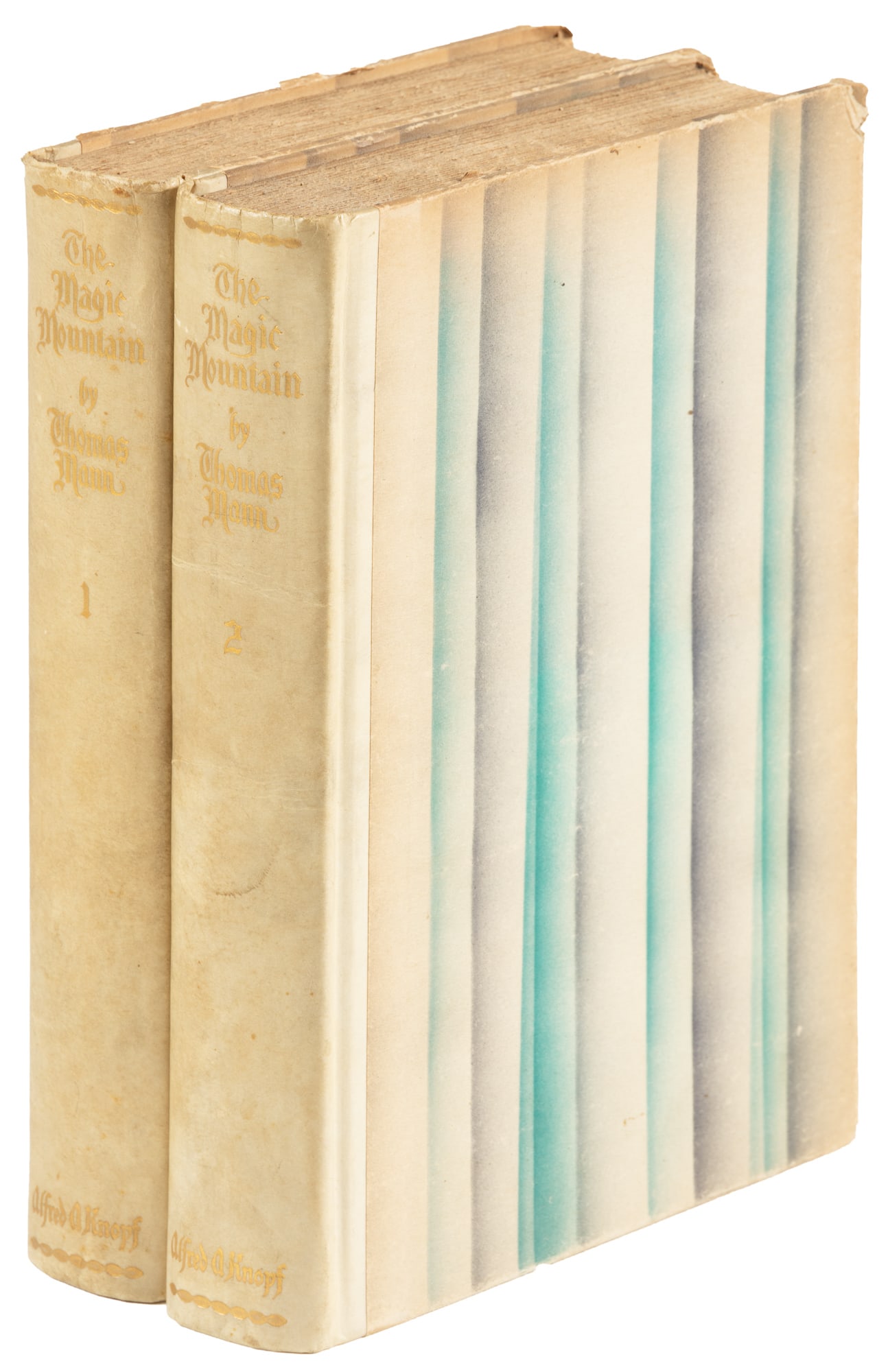 Magic Mountain, signed by Thomas Mann 1/300: Heading: Author: Mann, Thomas Title: The Magic Mountain Place Published: New York Publisher:Knopf Date Published: 1927 Description: 2 volumes. Translated from the German by H. T. L