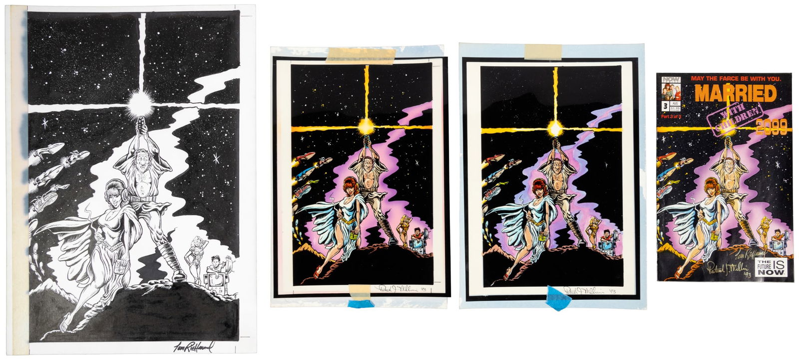 Comic & artwork signed by Williams and Richmond (1 of 7)