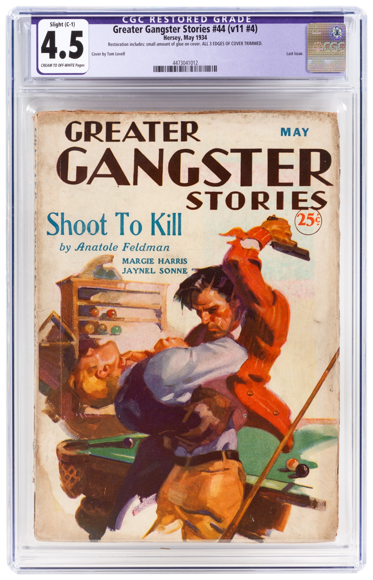 GREATER GANGSTER STORIES #44 * CGC 4.5 (1 of 2)