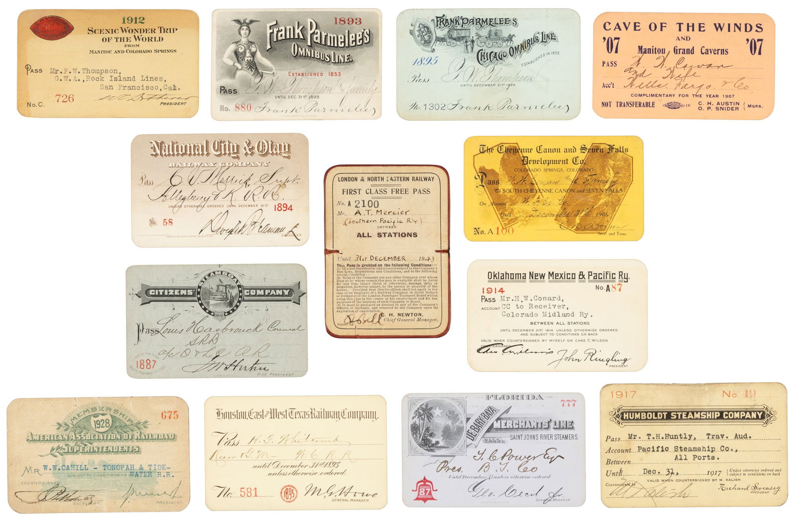American railway & steamship passes (1 of 2)