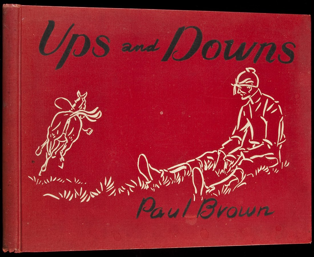 Paul Brown Ups and Downs Limited Edition: Title: Ups and Downs Author: Brown, Paul Description: Facsimile sketchbook, nearly every page reproducing Brown's drawings and manuscript. Oblong, 9¼x11¾, red cloth, lettered in black, illustration 