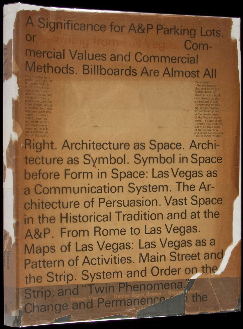 Learning From Las Vegas: Title: Learning From Las Vegas Author: Venturi, Robert, Denise Scott Brown & Steven Izenour Description: xvi, [2], 189 pp. Illustrated throughout with photographs, architectural plans, etc. (Folio) or