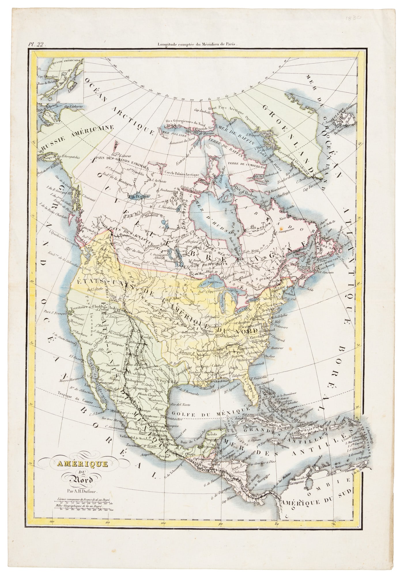 French map of North America c.1830 (1 of 1)