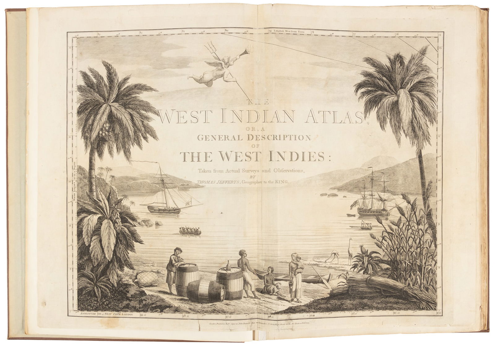 Jefferys Atlas of the West Indies, complete: Heading: Author: Jefferys, Thomas Title: The West-India Atlas; or, A Compendious Description of the West-Indies... Place Published: London Publisher:Robert Sayer and John Bennett Date Published: