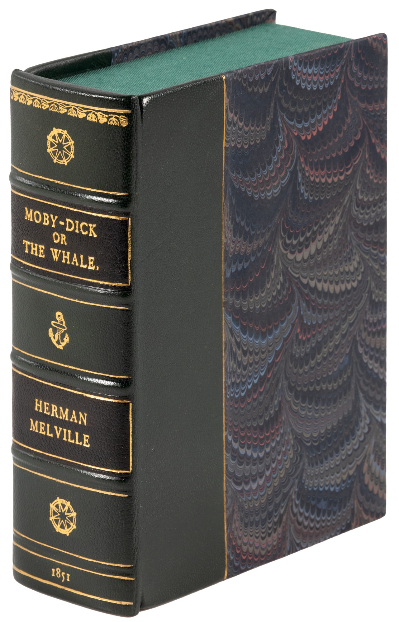 1st U.S. edition of Moby Dick by Melville: Heading: Author: Melville, Herman Title: Moby-Dick; or, the Whale Place Published: New York Publisher:Harper & Brothers Date Published: 1851 Description: xxiii, [1 blank], 634, [1