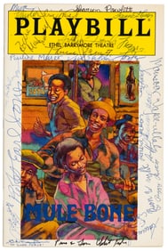 Langston Hughes' Mule Bone signed by cast