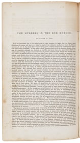 1st appearance of Poe's Murders in Rue Morgue
