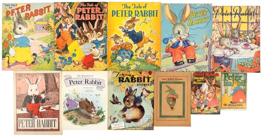 Shelf of unauthorized Peter Rabbit editions