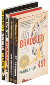 4 eds. of Fahrenheit 451 signed by Bradbury