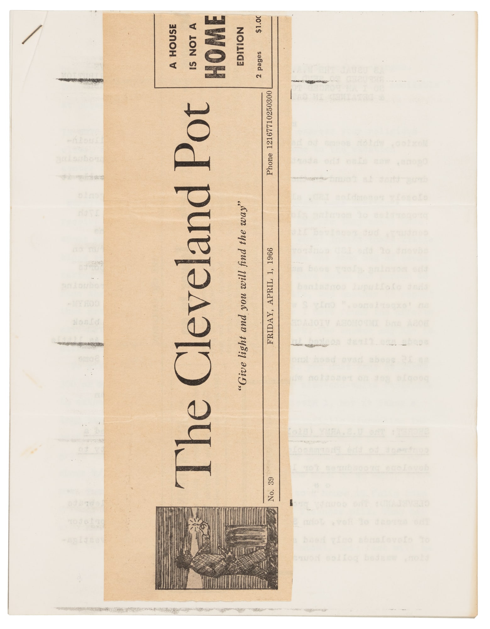 The Cleveland Pot" d.a. levy 1966" (1 of 2)