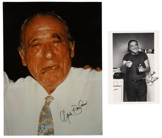2 signed Bukowski photographs