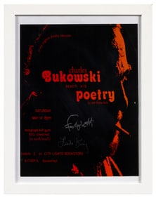 Buk City Lights poster signed by Ferlinghetti & King