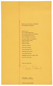 Buk Face of a Political Candidate  signed 1/50