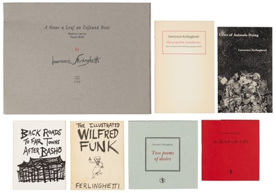 13 pamphlets by Ferlinghetti, most signed