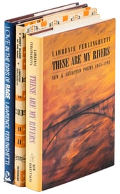 3 volumes signed by Ferlinghetti