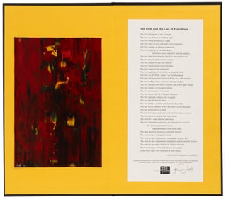 Two broadsides w/original art signed by Ferlinghetti