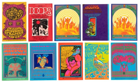 10 Doors handbills/postcards