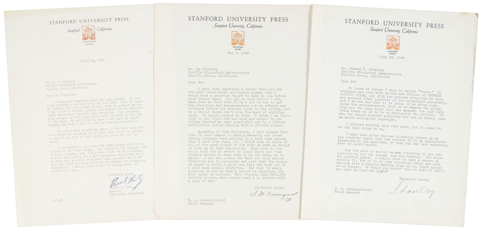 Stanford Press delays Between Pacific Tides