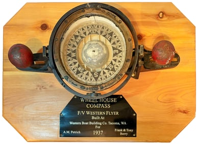 Western Flyer's original deck compass