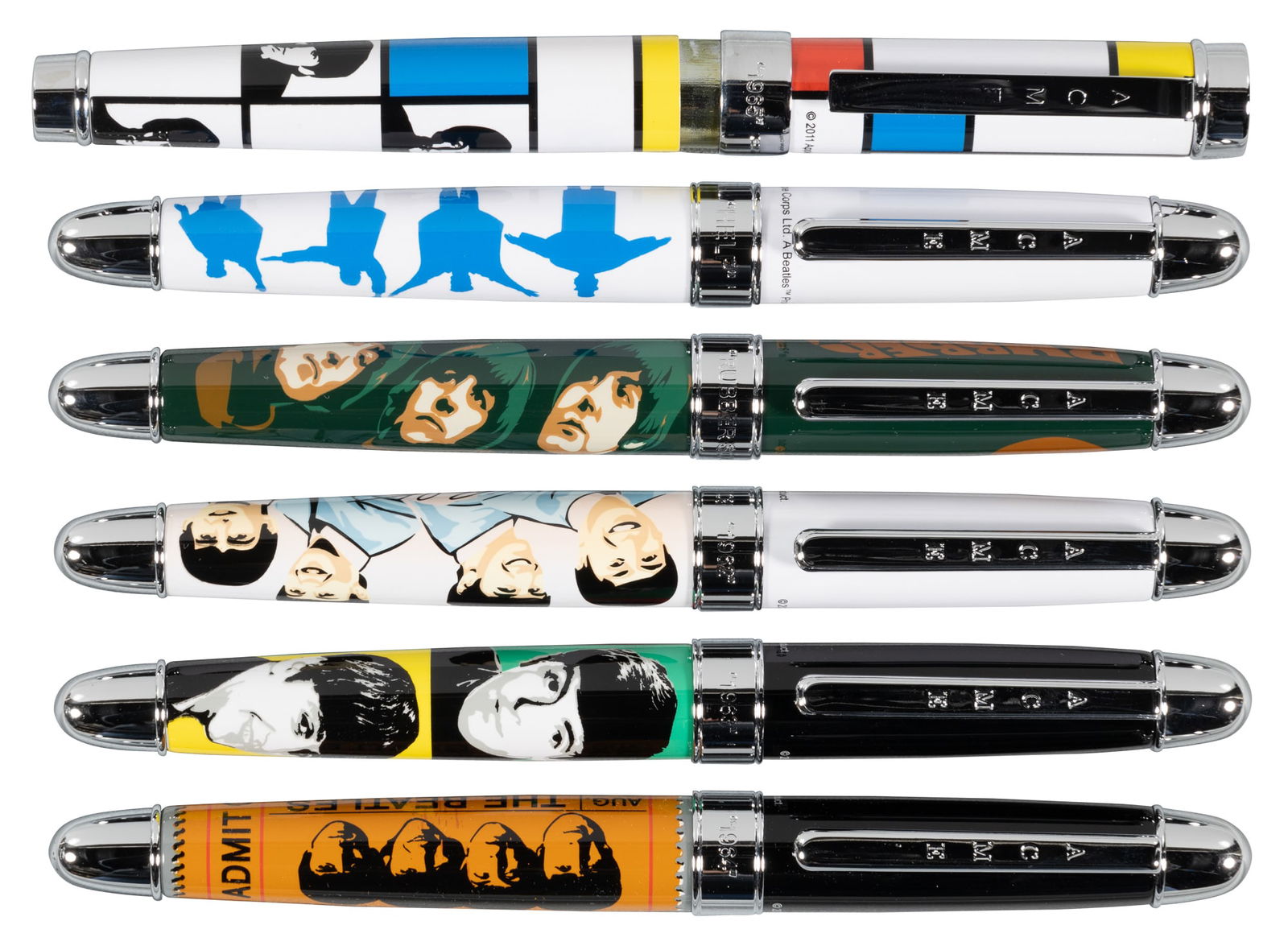 ACME: The Beatles * Set of Six Limited Edition Rollerball Pens