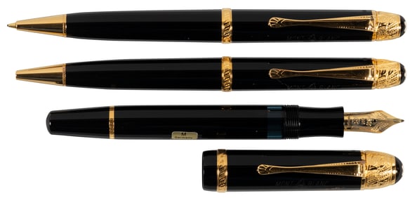 MONTBLANC Voltaire Ltd Ed Set: FP, BP, Pencil