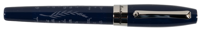 MONTEGRAPPA: Fortuna Credo Shema Israel Blue Rollerball Pen