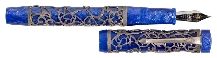 CONWAY STEWART: Henry Simpole Blue Simpole Overlay FP, Ltd Ed