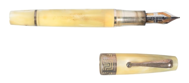 MONTEGRAPPA Extra Celluloid & Silver Fountain Pen