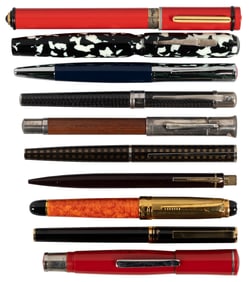 Lot of 20 Fountain Pens, Ballpoints, Pencils: Loiminchay, Delta, etc.